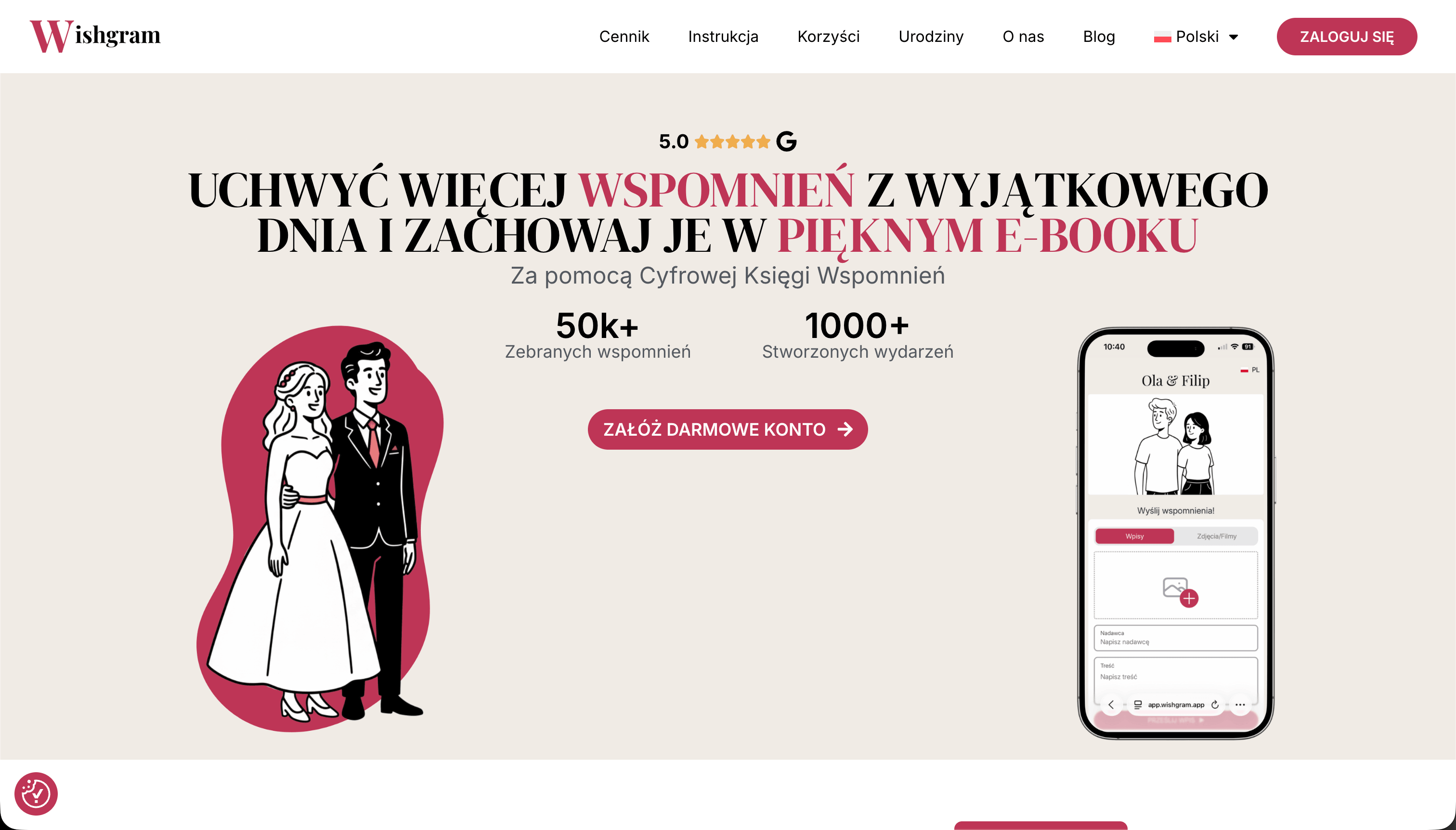 Wishgram — aplikacja weselna
